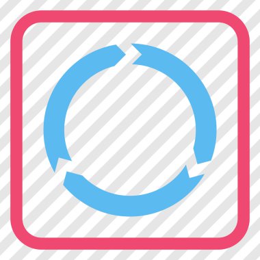 Döndürme vektör simgesi bir çerçeve içinde