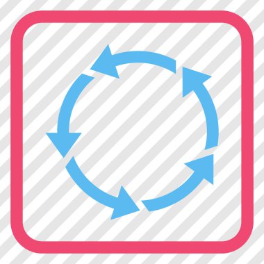 Döndürme vektör simgesi bir çerçeve içinde