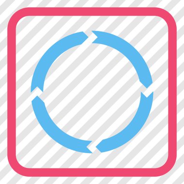 Döndürme vektör simgesi bir çerçeve içinde