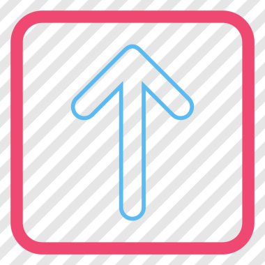 Vektör simgesi bir çerçeve içinde yukarı yönlü ok