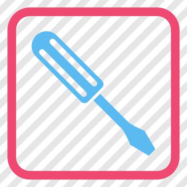 Tornavida vektör simgesi bir çerçeve içinde