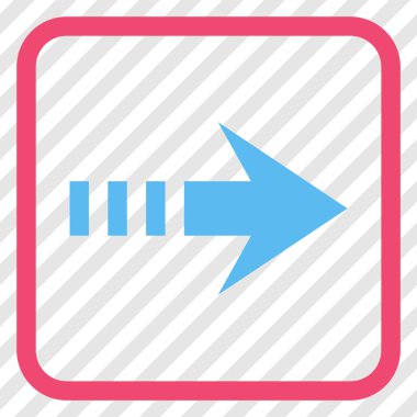 Doğru vektör simgesi bir çerçevede göndermek