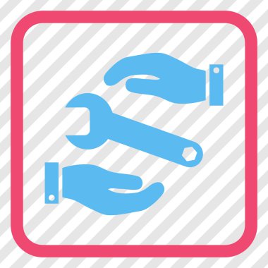 Hizmet vektör simgesi bir çerçeve içinde