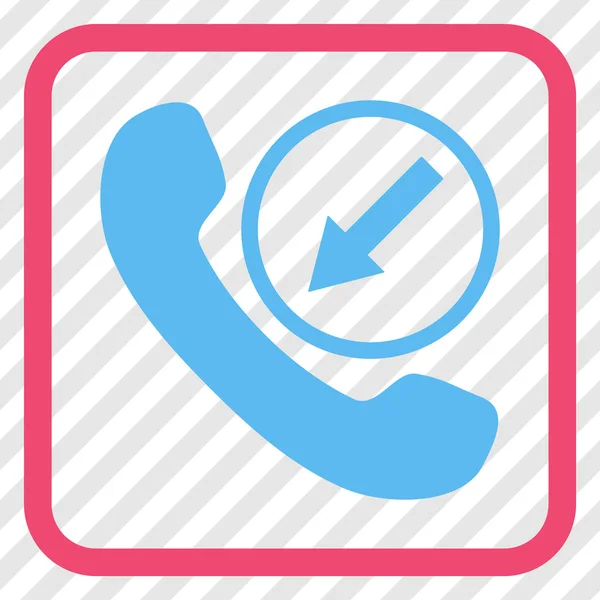 Incoming Call Vector Icon In a Frame — Stock Vector