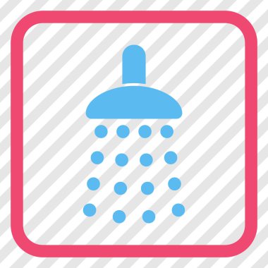 Duş vektör simgesi bir çerçeve içinde