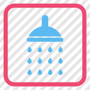 Duş vektör simgesi bir çerçeve içinde