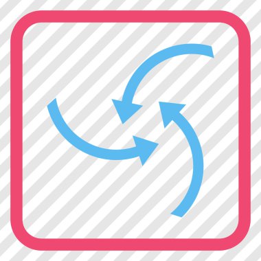 Oklar vektör simgesi bir çerçevede girdap