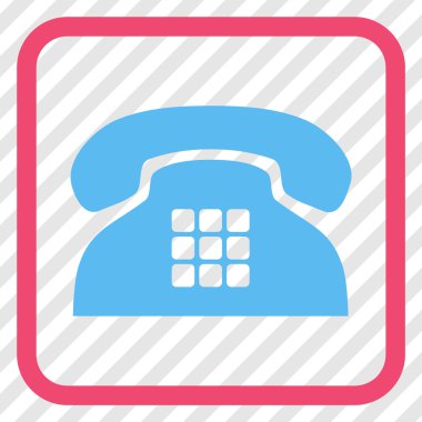 Sesi telefon vektör simgesi bir çerçeve içinde