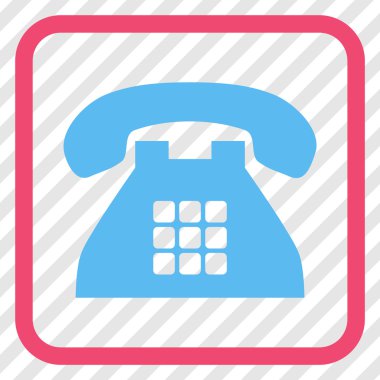 Sesi telefon vektör simgesi bir çerçeve içinde