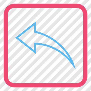 Vektör simgesi bir çerçeve içinde geri al