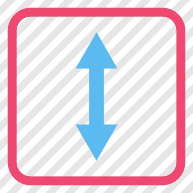 Dikey Çevir vektör simgesi bir çerçeve içinde