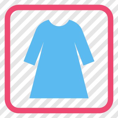 Kadın elbise vektör simgesi bir çerçeve içinde