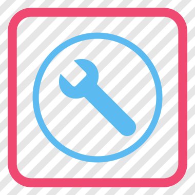 İngiliz anahtarı vektör simgesi bir çerçeve içinde