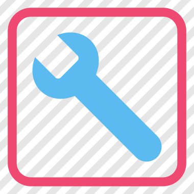 İngiliz anahtarı vektör simgesi bir çerçeve içinde