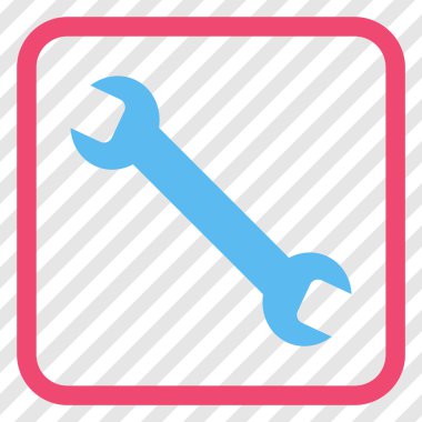 İngiliz anahtarı vektör simgesi bir çerçeve içinde