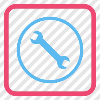 İngiliz anahtarı vektör simgesi bir çerçeve içinde