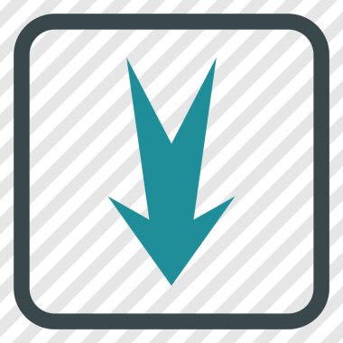 Vektör simgesi bir çerçeve içinde aşağı ok