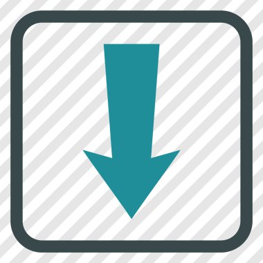 Vektör simgesi bir çerçeve içinde aşağı ok