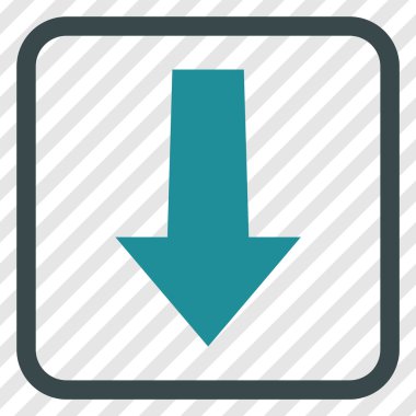 Vektör simgesi bir çerçeve içinde aşağı ok