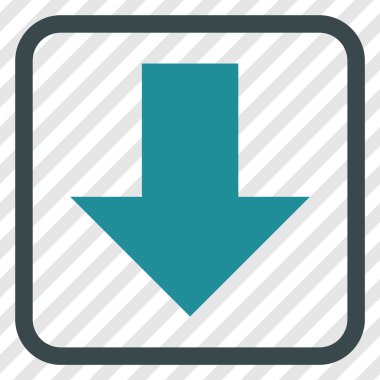 Vektör simgesi bir çerçeve içinde aşağı ok