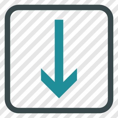 Vektör simgesi bir çerçeve içinde aşağı ok