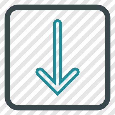 Vektör simgesi bir çerçeve içinde aşağı ok