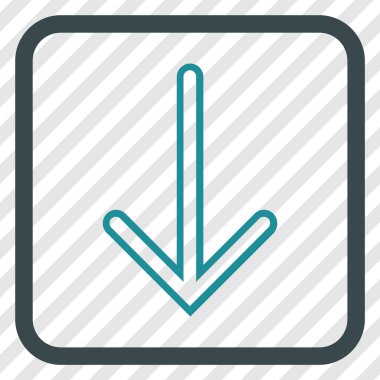 Vektör simgesi bir çerçeve içinde aşağı ok