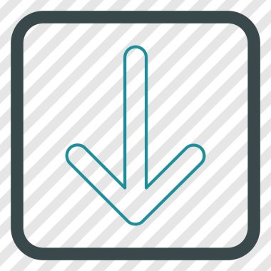 Vektör simgesi bir çerçeve içinde aşağı ok