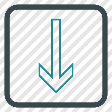 Vektör simgesi bir çerçeve içinde aşağı ok