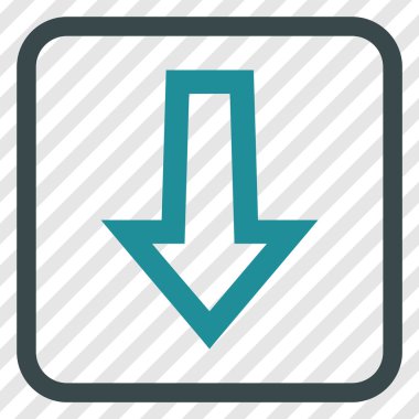 Vektör simgesi bir çerçeve içinde aşağı ok