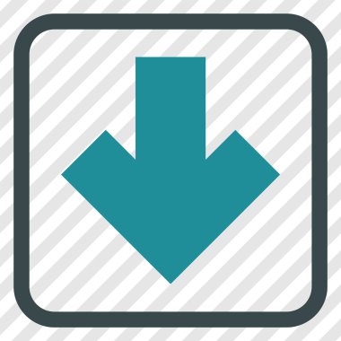 Vektör simgesi bir çerçeve içinde aşağı ok