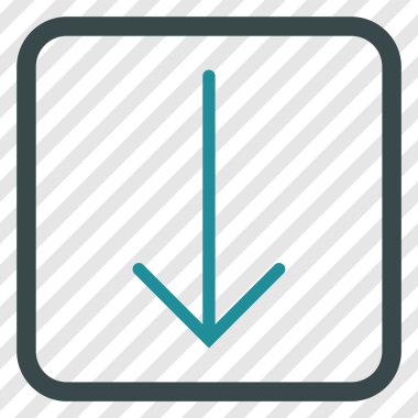 Vektör simgesi bir çerçeve içinde aşağı ok