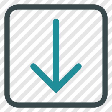 Vektör simgesi bir çerçeve içinde aşağı ok