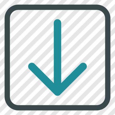 Vektör simgesi bir çerçeve içinde aşağı ok