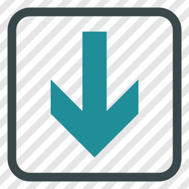 Vektör simgesi bir çerçeve içinde aşağı ok