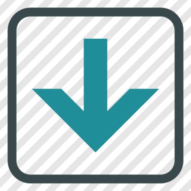 Vektör simgesi bir çerçeve içinde aşağı ok