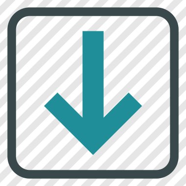 Vektör simgesi bir çerçeve içinde aşağı ok