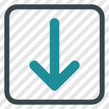 Vektör simgesi bir çerçeve içinde aşağı ok