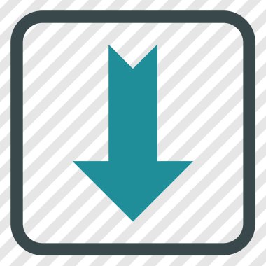 Vektör simgesi bir çerçeve içinde aşağı ok