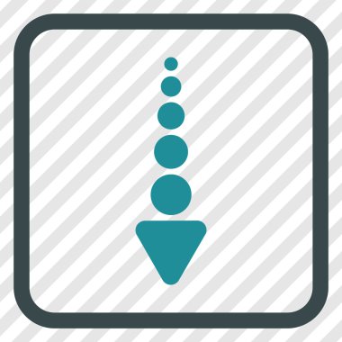 Vektör simgesi bir çerçeve içinde aşağı ok