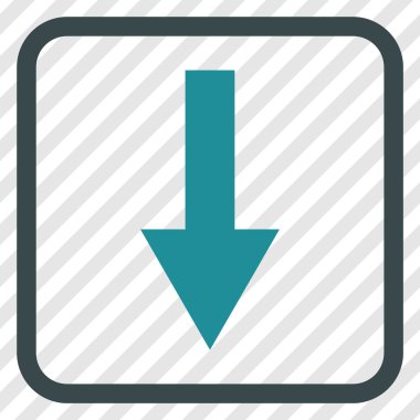 Vektör simgesi bir çerçeve içinde aşağı ok