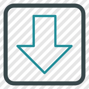 Vektör simgesi bir çerçeve içinde aşağı ok