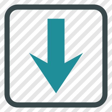 Vektör simgesi bir çerçeve içinde aşağı ok