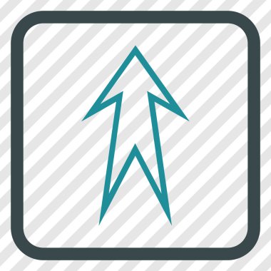 Vektör simgesi bir çerçeve içinde yukarı ok