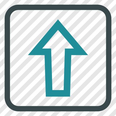 Vektör simgesi bir çerçeve içinde yukarı ok