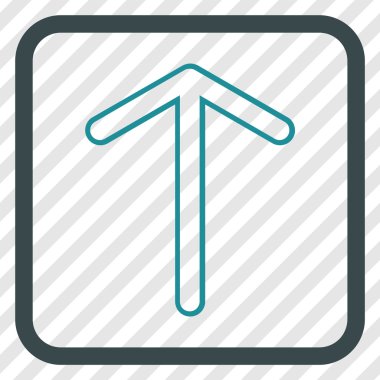 Vektör simgesi bir çerçeve içinde yukarı ok