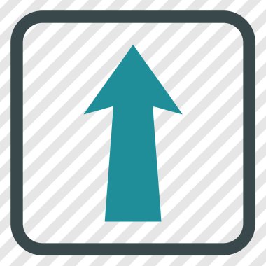 Vektör simgesi bir çerçeve içinde yukarı ok