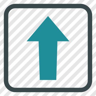 Vektör simgesi bir çerçeve içinde yukarı ok