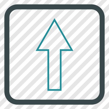 Vektör simgesi bir çerçeve içinde yukarı ok