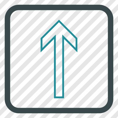 Vektör simgesi bir çerçeve içinde yukarı ok